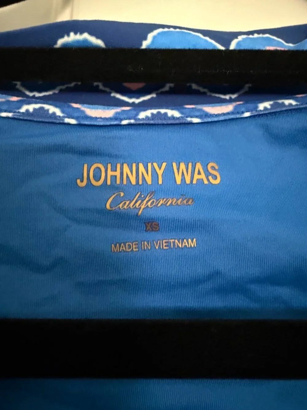 Johnny Was Blue Dove Tankini Wrap Top
